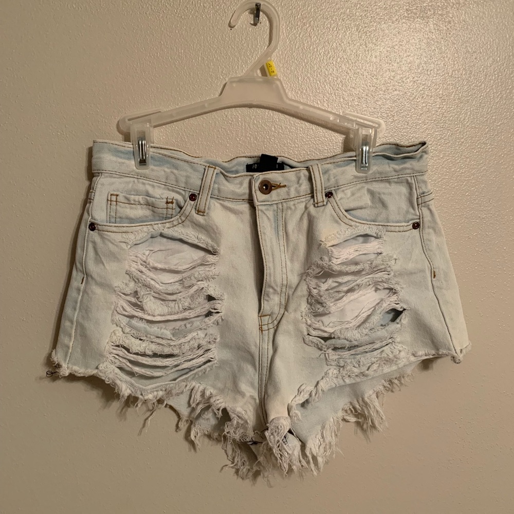 Forever 21 distressed denim shorts